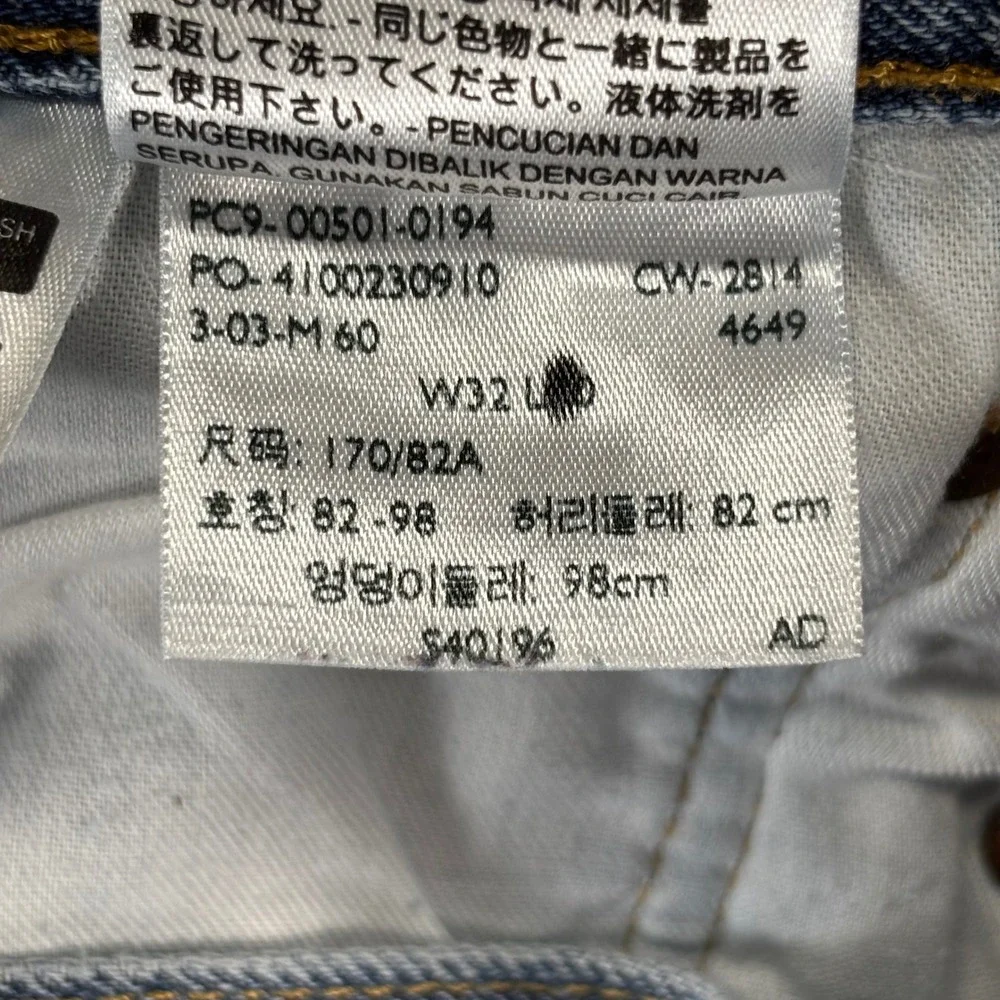 Levi's 501 Original Fit Jeans Mens 32x25 Medium Wash Blue Good Button‎ Fly